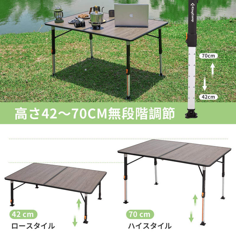 ギャラリービューアに画像をロードする, KingCamp キャンプ テーブル
