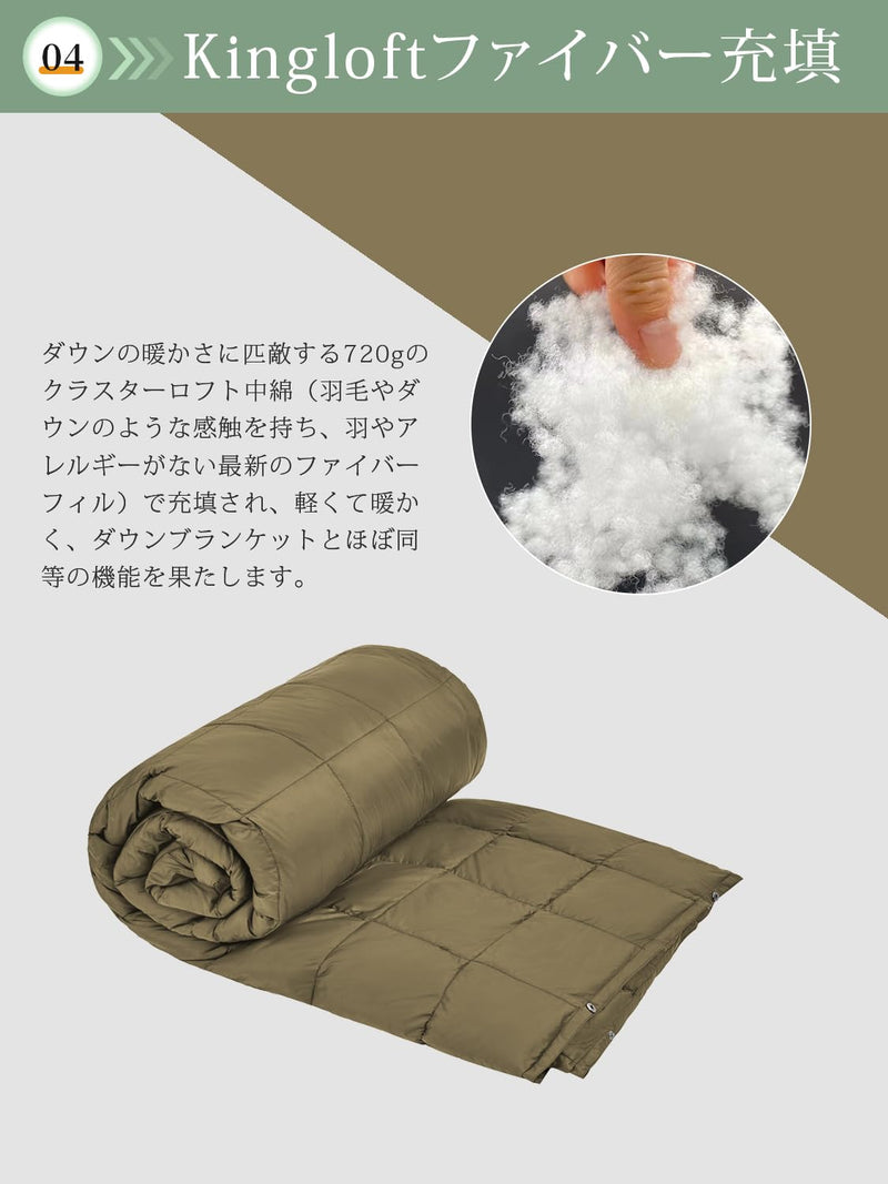 ギャラリービューアに画像をロードする, KingCamp キャンプブランケットコンパクトマルチブランケットひざ掛け
