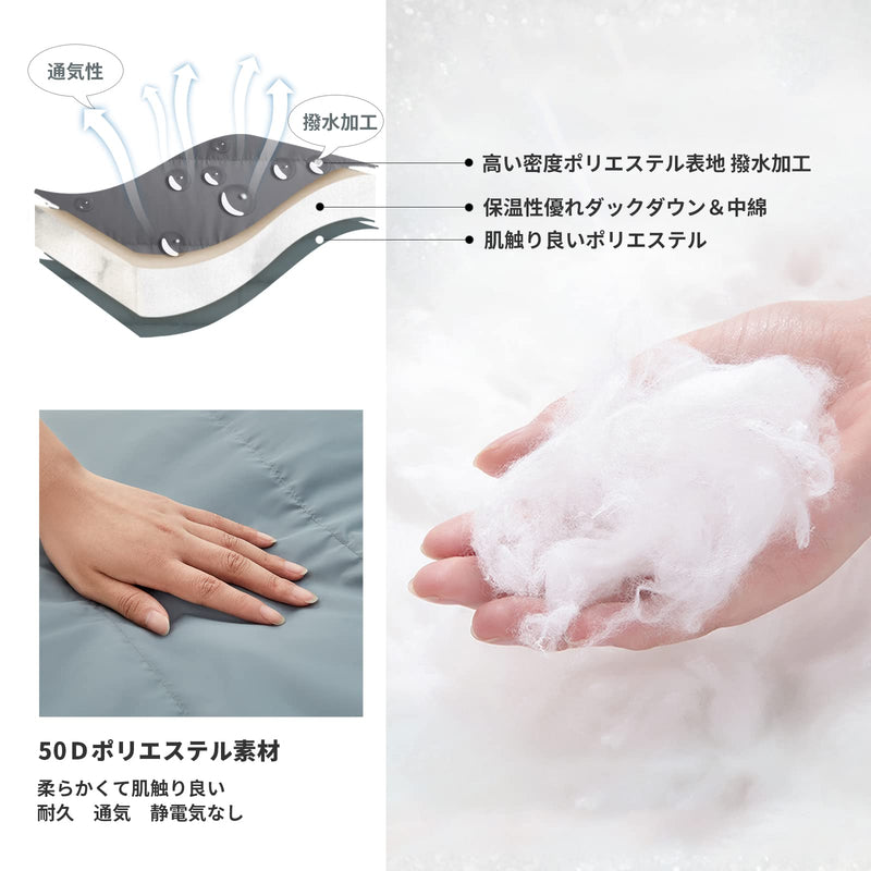 ギャラリービューアに画像をロードする, KingCamp 羽毛 寝袋 封筒型

