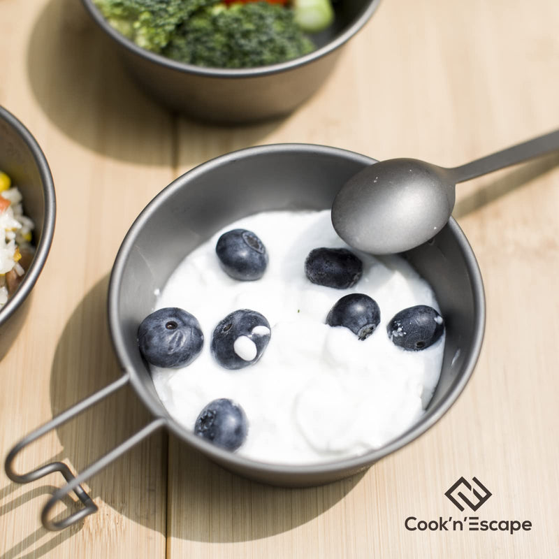 ギャラリービューアに画像をロードする, COOK&#39;N&#39;ESCAPE キャンプ用食器箸チタン製カトラリーセットアウトドア収納袋付
