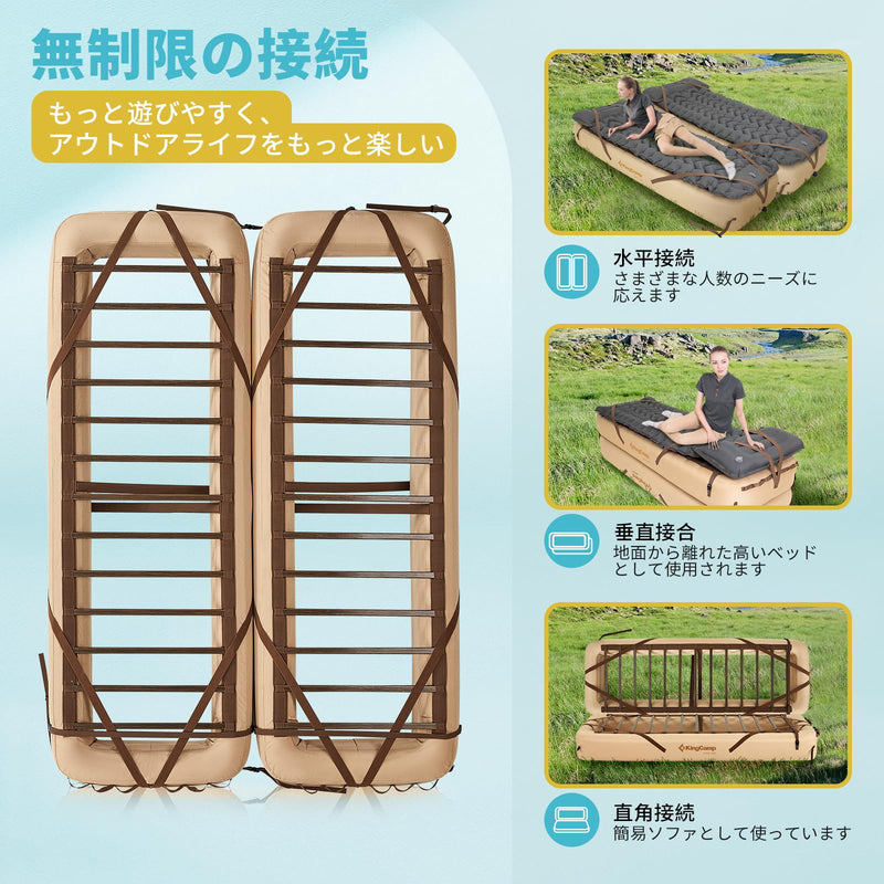 ギャラリービューアに画像をロードする, KingCamp 超軽量足踏み式キャンプマット付きエアーベッド
